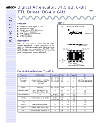 Datasheet AT90-1107-TB manufacturer M/A-COM