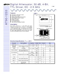 Datasheet AT90-1233-TB manufacturer M/A-COM