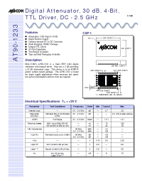 Datasheet AT90-1233TR manufacturer M/A-COM