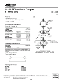 Datasheet CH-132TNC manufacturer M/A-COM