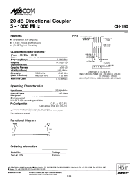 Datasheet CH-140 manufacturer M/A-COM