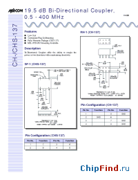 Datasheet CHS-137 manufacturer M/A-COM