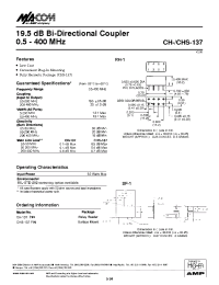 Datasheet CHS-137PIN manufacturer M/A-COM