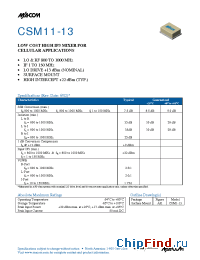 Datasheet CSM11-13 manufacturer M/A-COM