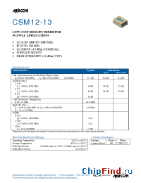 Datasheet CSM12-13 manufacturer M/A-COM