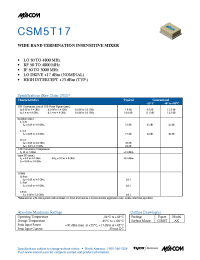 Datasheet CSM5T17 manufacturer M/A-COM