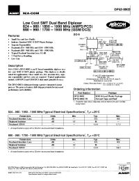 Datasheet DP52-0002 manufacturer M/A-COM