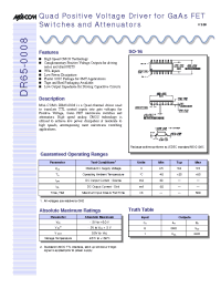 Datasheet DR65-0008-TR manufacturer M/A-COM