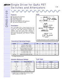 Datasheet DR65-0109TR manufacturer M/A-COM