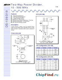 Datasheet DS-109Input manufacturer M/A-COM