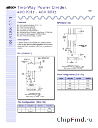 Datasheet DS-113 manufacturer M/A-COM