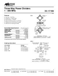 Datasheet DS-308BNC manufacturer M/A-COM