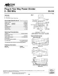 Datasheet DS-318 manufacturer M/A-COM