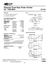 Datasheet DS-323 manufacturer M/A-COM