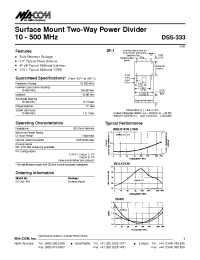Datasheet DS-333PIN manufacturer M/A-COM