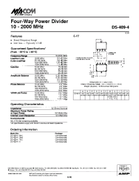 Datasheet DS-409-4 manufacturer M/A-COM