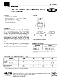 Datasheet DS52-0007 manufacturer M/A-COM
