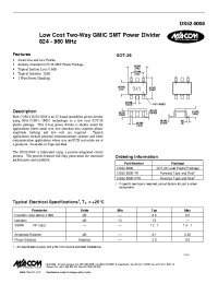 Datasheet DS52-0008-TR manufacturer M/A-COM