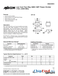 Datasheet DS52-0014 manufacturer M/A-COM