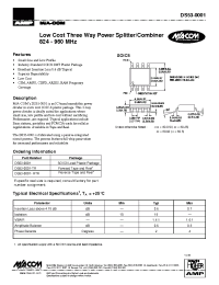 Datasheet DS53-0001-RTR manufacturer M/A-COM