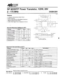 Datasheet DU2812OV manufacturer M/A-COM