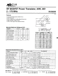 Datasheet DU2820 manufacturer M/A-COM