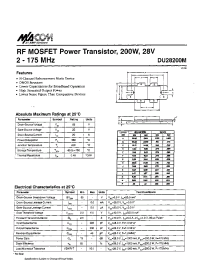 Datasheet DU28200 manufacturer M/A-COM