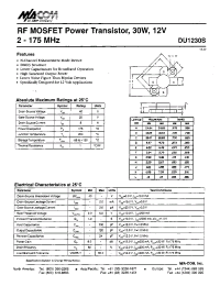Datasheet DUI230S manufacturer M/A-COM
