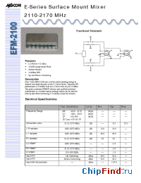Datasheet EFM-2100 manufacturer M/A-COM