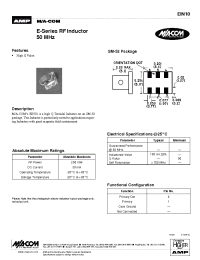 Datasheet EIN10 manufacturer M/A-COM