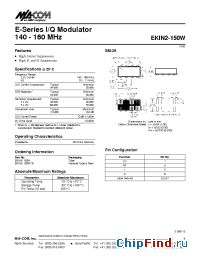 Datasheet EKIN2-150WTR manufacturer M/A-COM