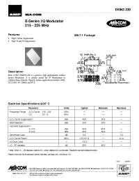 Datasheet EKIN2-220 manufacturer M/A-COM