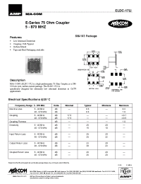Datasheet ELDC-17LI manufacturer M/A-COM