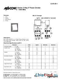 Datasheet ELPD-20-1 manufacturer M/A-COM
