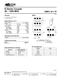 Datasheet EMDC-16-1-75 manufacturer M/A-COM