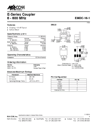 Datasheet EMDC-16-1TR manufacturer M/A-COM