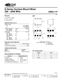 Datasheet EMRS-11FTR manufacturer M/A-COM