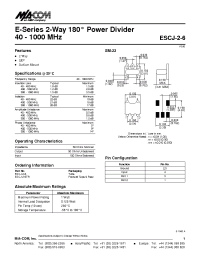 Datasheet ESCJ-2-6 manufacturer M/A-COM