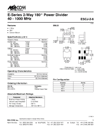 Datasheet ESCJ-2-6TR manufacturer M/A-COM