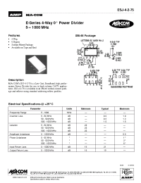 Datasheet ESJ-4-2-75 manufacturer M/A-COM