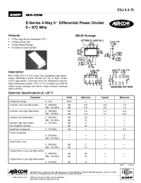 Datasheet ESJ-4-3-75 manufacturer M/A-COM