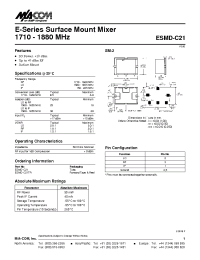 Datasheet ESMD-C21TR manufacturer M/A-COM