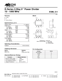 Datasheet ESML-2-4TR manufacturer M/A-COM