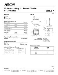 Datasheet ESML-2-7TR manufacturer M/A-COM