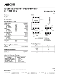 Datasheet ESSM-2-2-75 manufacturer M/A-COM