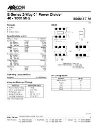 Datasheet ESSM-2-7-75 manufacturer M/A-COM