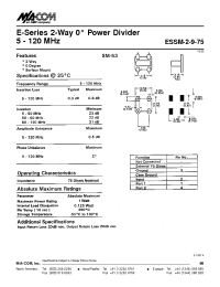 Datasheet ESSM-2-9-75 manufacturer M/A-COM
