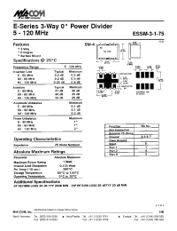 Datasheet ESSM-3-1-75 manufacturer M/A-COM