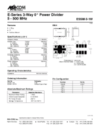 Datasheet ESSM-3-1W manufacturer M/A-COM