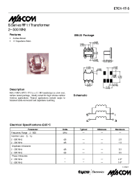 Datasheet ETC1-1T-5 manufacturer M/A-COM